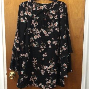 Black floral dress